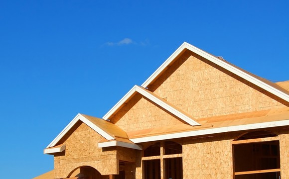 A house under construction.